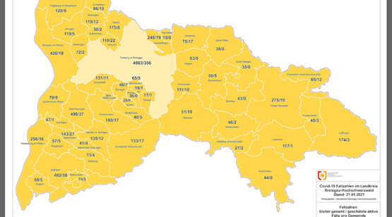 Corona-Situation entspannt sich langsam – Freiburg hat im Landesvergleich mit 67,5 eine vergleichsweise niedrige Inzidenz